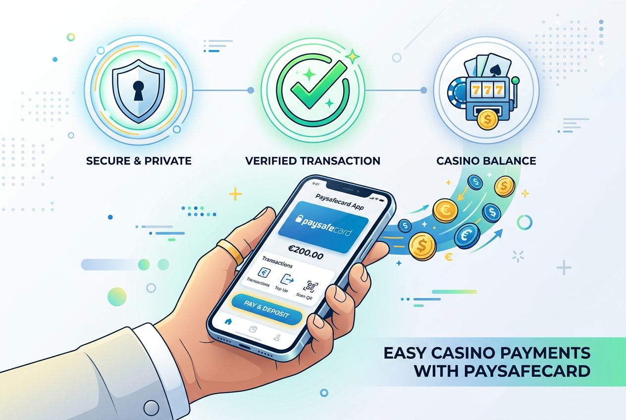 Infografika procesu vkladu přes mobilní aplikaci Paysafecard