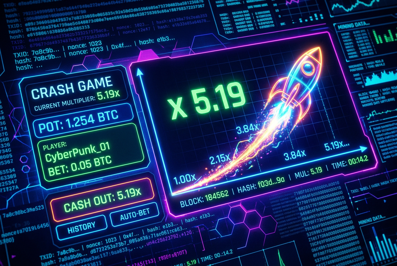 Ukázka technologie Provably Fair v crash hrách
